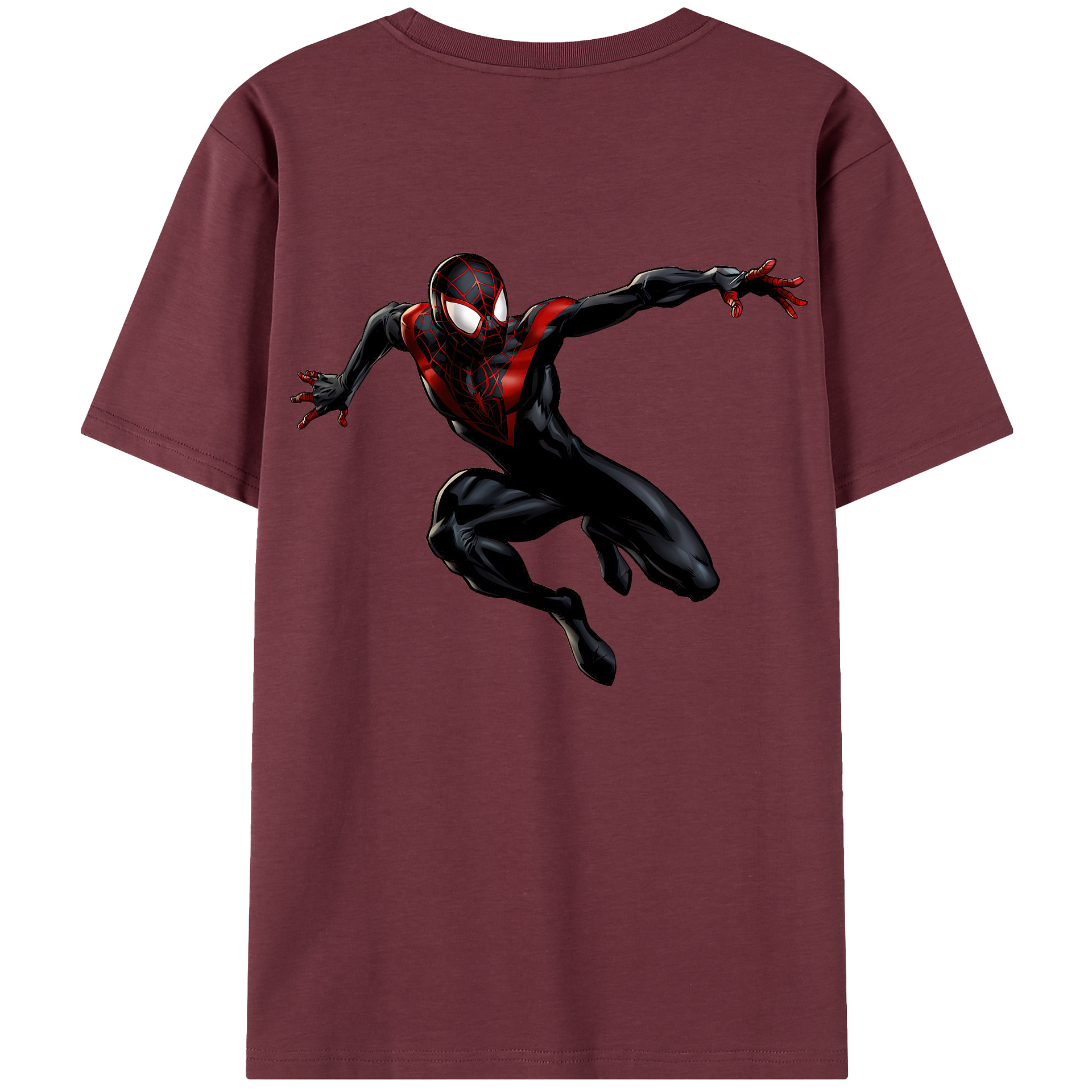 （画像用） Spider Man スパイダーマン 綿100％半袖Tシャツ（背面プリント）